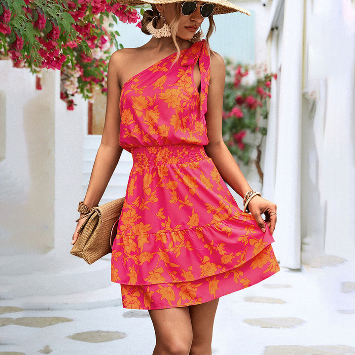 W&W Mode - Ein-Schulter Sommerkleid