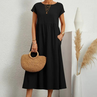 Ruby™ | Elegantes Grundlegendes Kleid aus Baumwolle