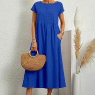 Ruby™ | Elegantes Grundlegendes Kleid aus Baumwolle