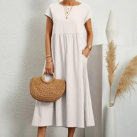 Ruby™ | Elegantes Grundlegendes Kleid aus Baumwolle