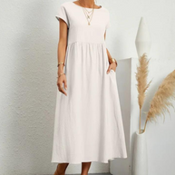 Ruby™ | Elegantes Grundlegendes Kleid aus Baumwolle