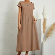 Ruby™ | Elegantes Grundlegendes Kleid aus Baumwolle