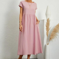 Ruby™ | Elegantes Grundlegendes Kleid aus Baumwolle