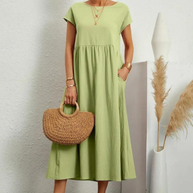 Ruby™ | Elegantes Grundlegendes Kleid aus Baumwolle