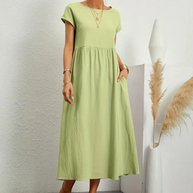 Ruby™ | Elegantes Grundlegendes Kleid aus Baumwolle