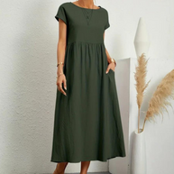 Ruby™ | Elegantes Grundlegendes Kleid aus Baumwolle