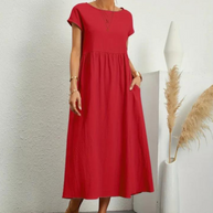 Ruby™ | Elegantes Grundlegendes Kleid aus Baumwolle