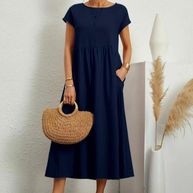 Ruby™ | Elegantes Grundlegendes Kleid aus Baumwolle