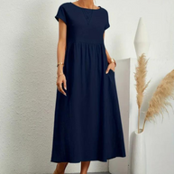 Ruby™ | Elegantes Grundlegendes Kleid aus Baumwolle