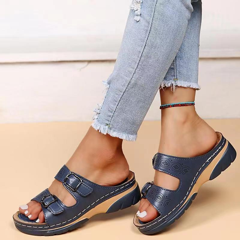 WW | Sandalen Schnallenriemen Slip On Sommerschuhe WW | Hausschuhe Damen