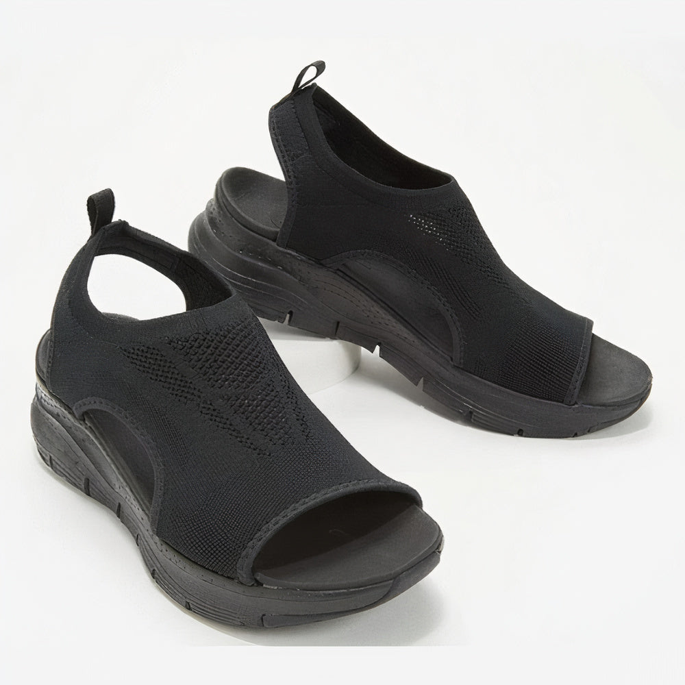 W&W Mode | Sandalen Mesh Slip on Sportsandalen Damenschuhe