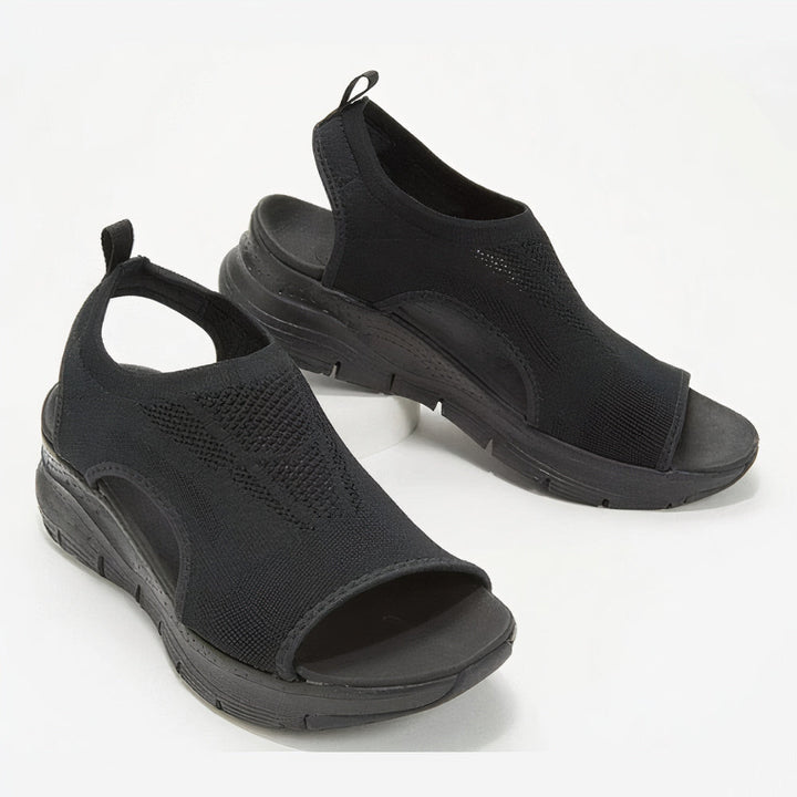 W&W Mode | Sandalen Mesh Slip on Sportsandalen Damenschuhe