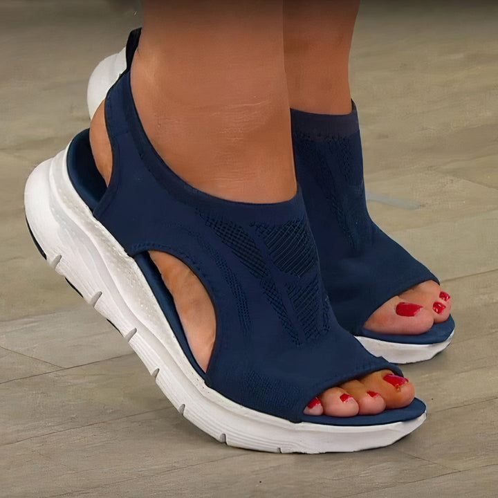 W&W Mode | Sandalen Mesh Slip on Sportsandalen Damenschuhe