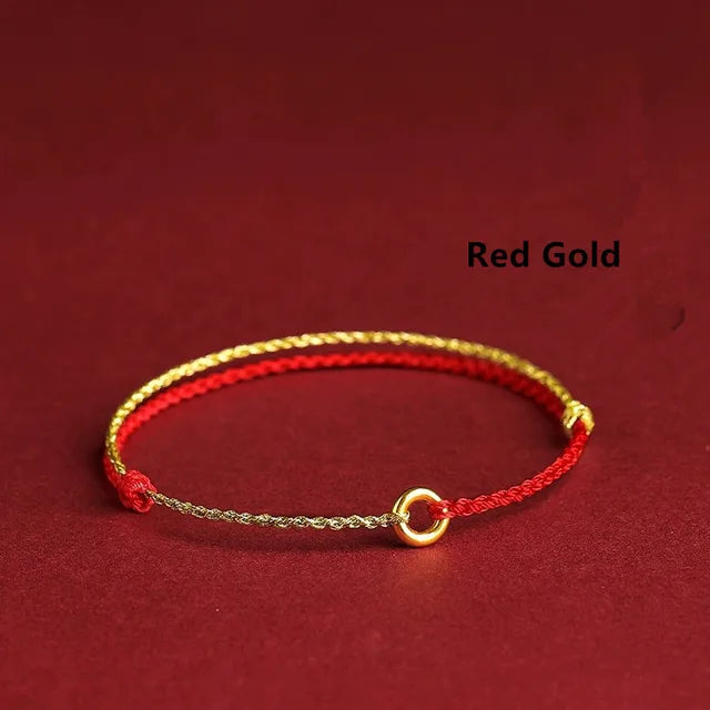 WW | Handgewebtes Goldenes Kreisarmband