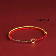 WW | Handgewebtes Goldenes Kreisarmband