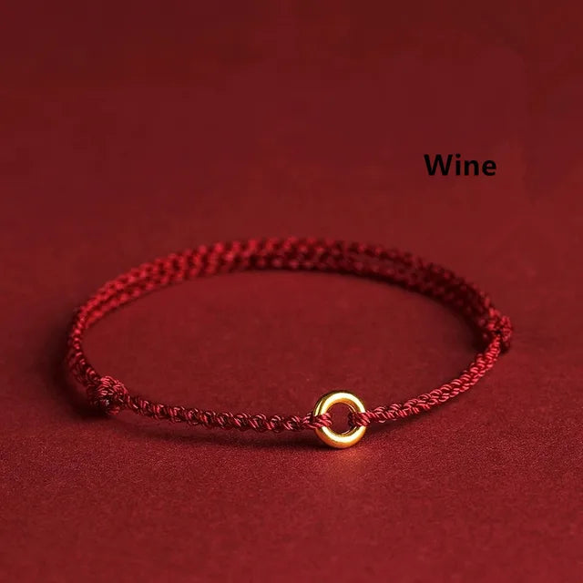 W&W Mode | Handgewebtes Goldenes Kreisarmband
