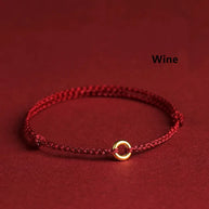 WW | Handgewebtes Goldenes Kreisarmband