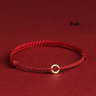 WW | Handgewebtes Goldenes Kreisarmband
