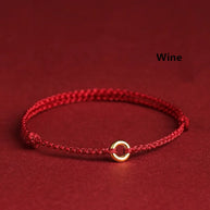 WW | Handgewebtes Goldenes Kreisarmband