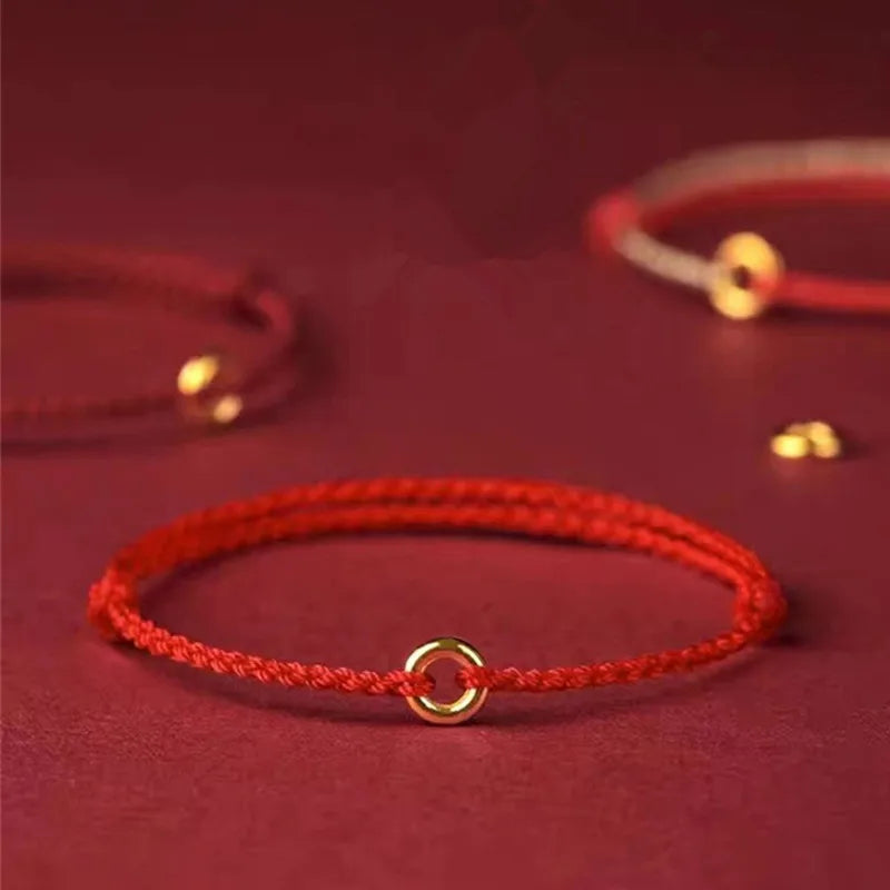 WW | Handgewebtes Goldenes Kreisarmband