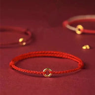 WW | Handgewebtes Goldenes Kreisarmband