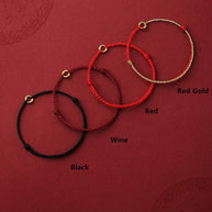 WW | Handgewebtes Goldenes Kreisarmband