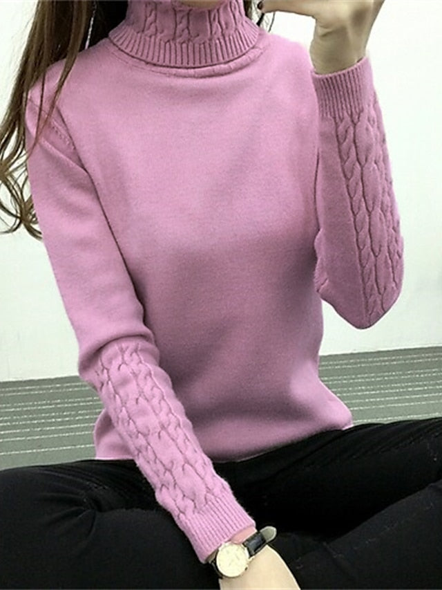 W&W Mode - Elegant Chic Strickpullover mit Zopfmuster