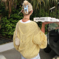 WW | Pullover Lockere Passform Grob gestrickt Strickpullover Damenbekleidung