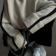 WW | Pullover lockere Passform Rollkragen Strickpullover Damenbekleidung