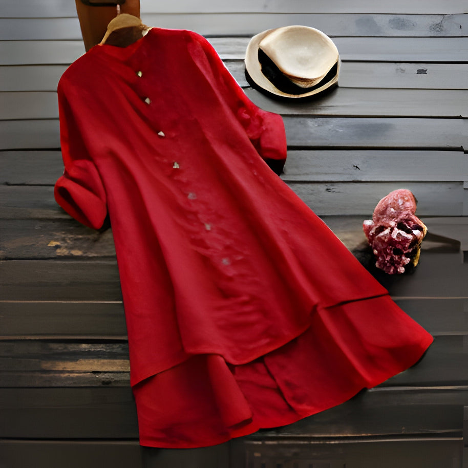 WW | Sommerkleid aus Baumwolle und Leinen In Übergröße