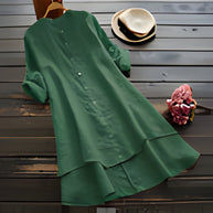 WW | Sommerkleid aus Baumwolle und Leinen In Übergröße