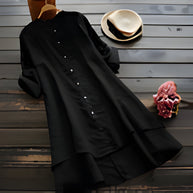 WW | Sommerkleid aus Baumwolle und Leinen In Übergröße