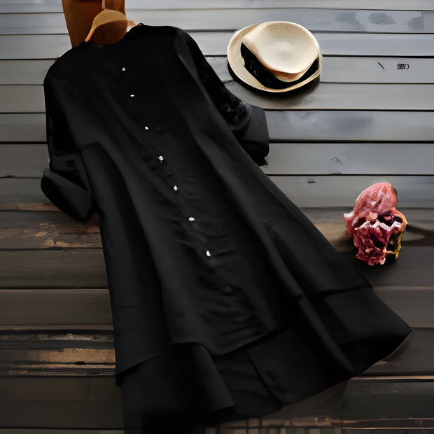 WW | Sommerkleid aus Baumwolle und Leinen In Übergröße