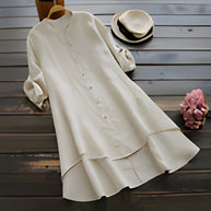 WW | Sommerkleid aus Baumwolle und Leinen In Übergröße