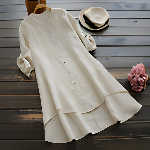 WW | Sommerkleid aus Baumwolle und Leinen In Übergröße