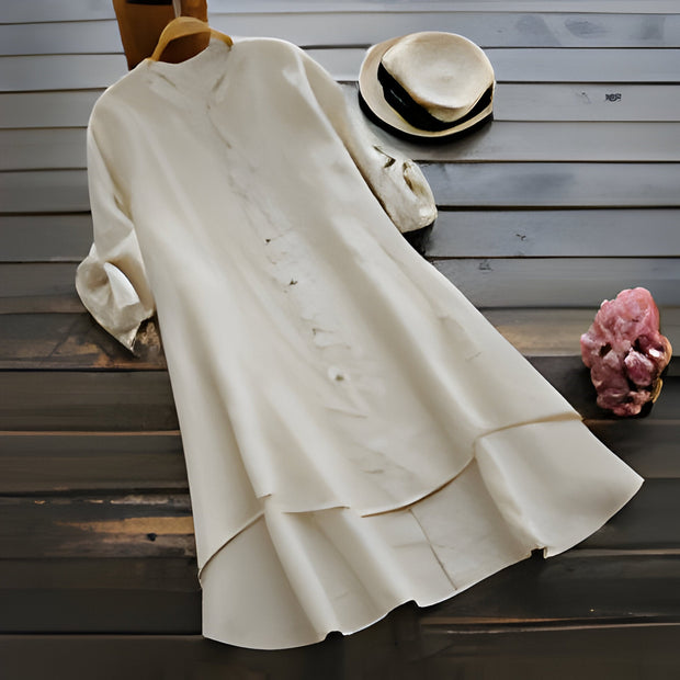 WW | Sommerkleid aus Baumwolle und Leinen In Übergröße