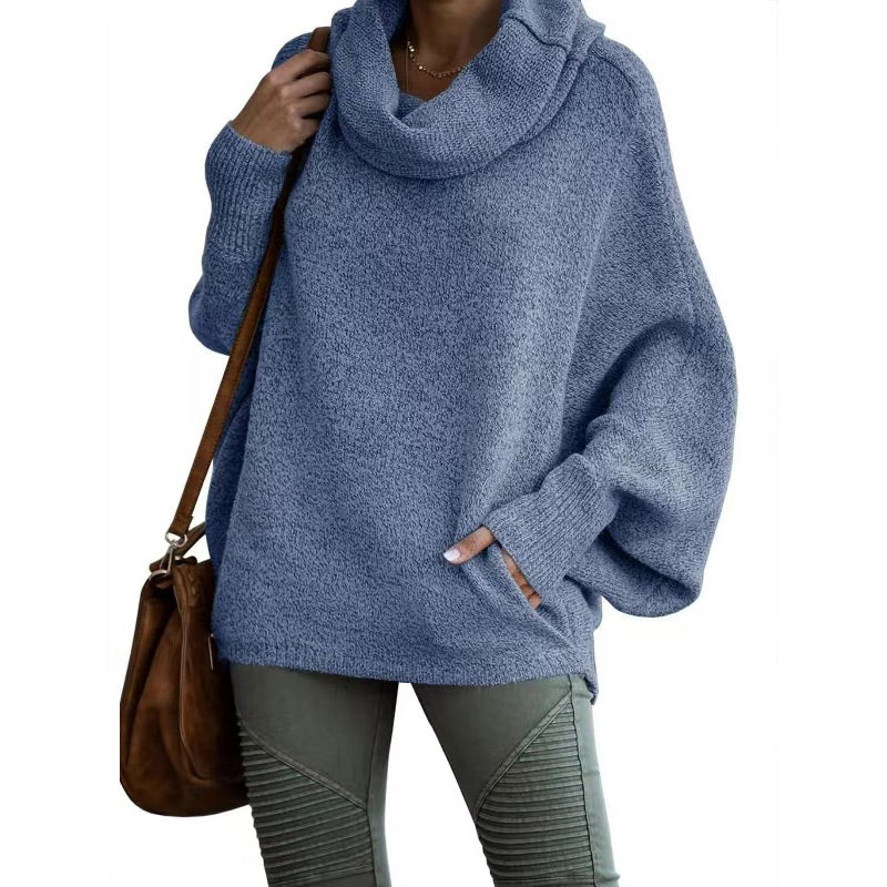 WW | Fledermausärmel Rollkragenpullover Pullover Damen Strickwaren