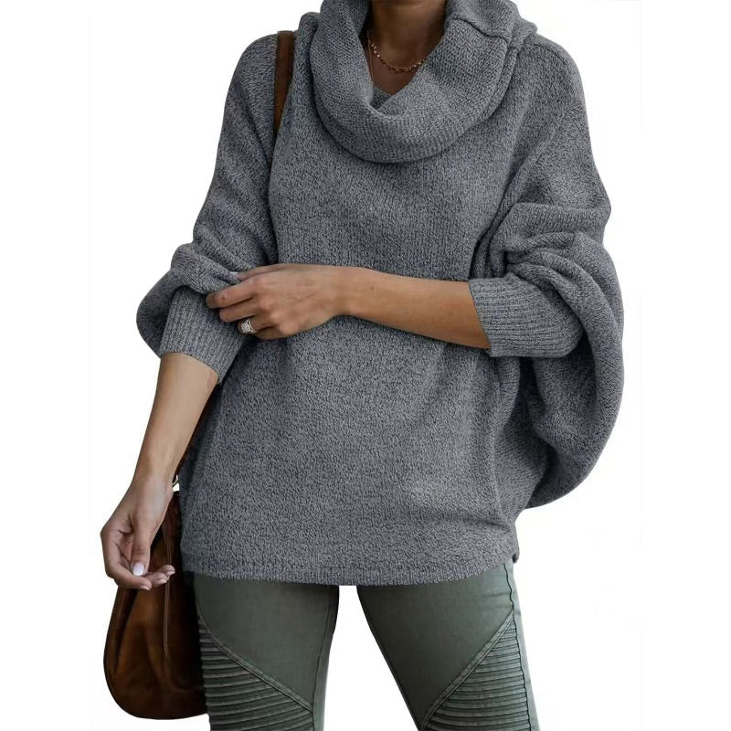 WW | Fledermausärmel Rollkragenpullover Pullover Damen Strickwaren