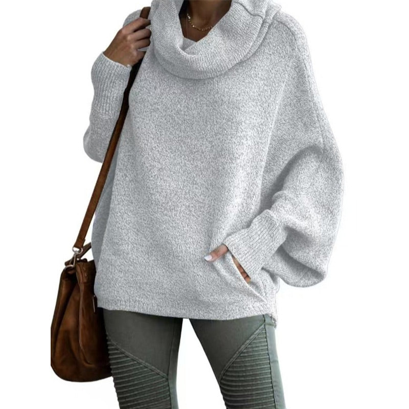 WW | Fledermausärmel Rollkragenpullover Pullover Damen Strickwaren