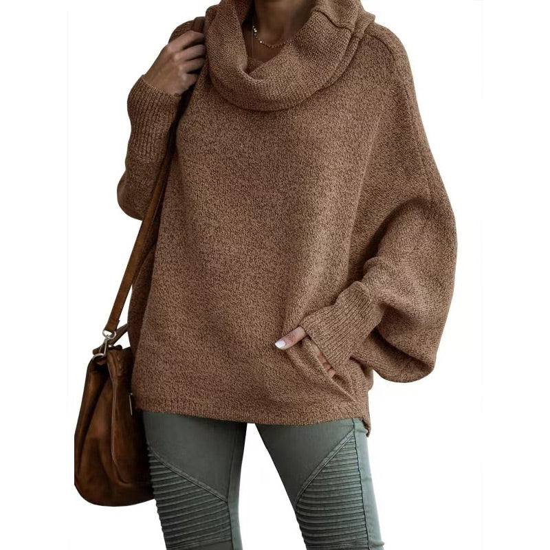WW | Fledermausärmel Rollkragenpullover Pullover Damen Strickwaren