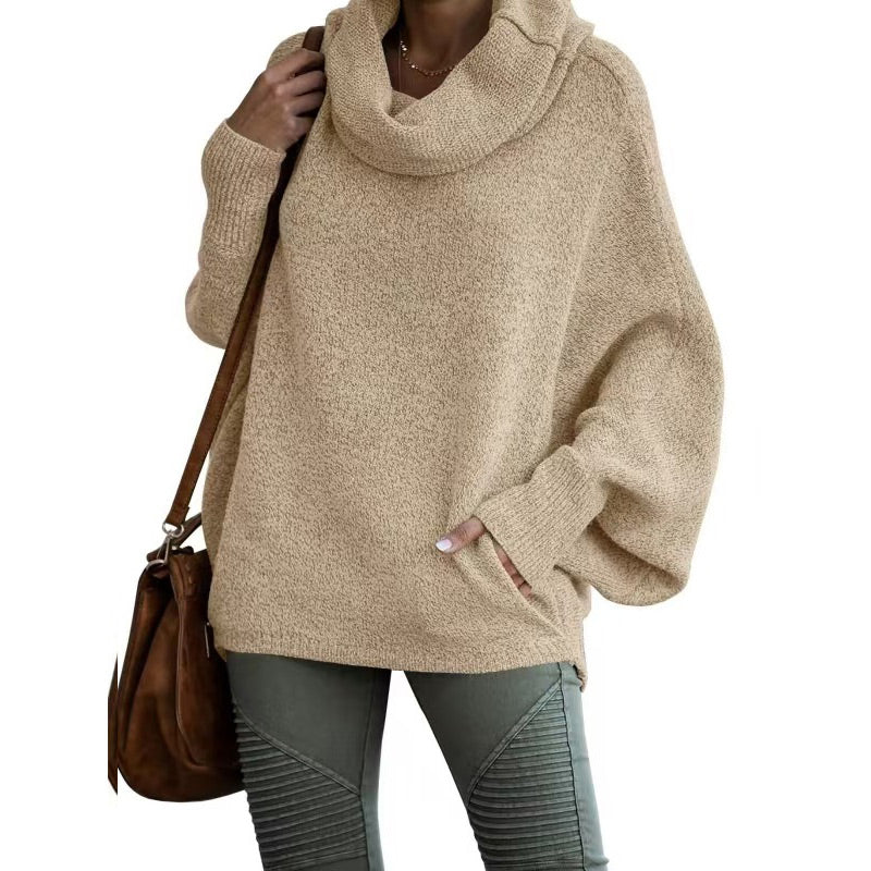WW | Fledermausärmel Rollkragenpullover Pullover Damen Strickwaren