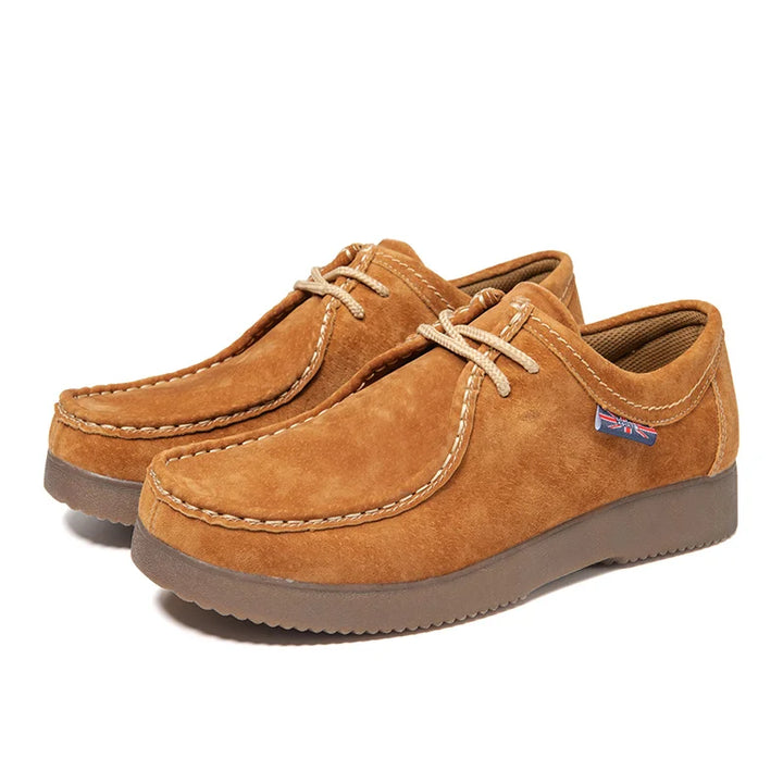 Wildlederschuhe mit rutschfester Sohle