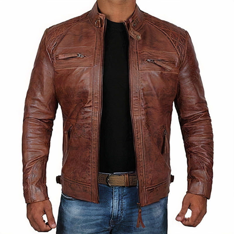 WW | Leder Motorradjacke Für Herren