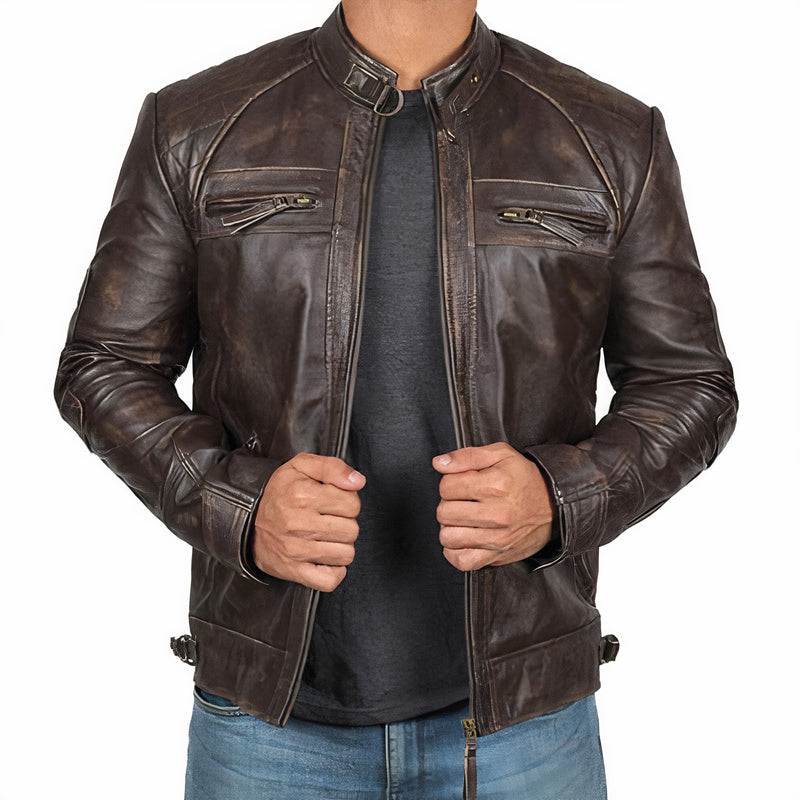 WW | Leder Motorradjacke Für Herren