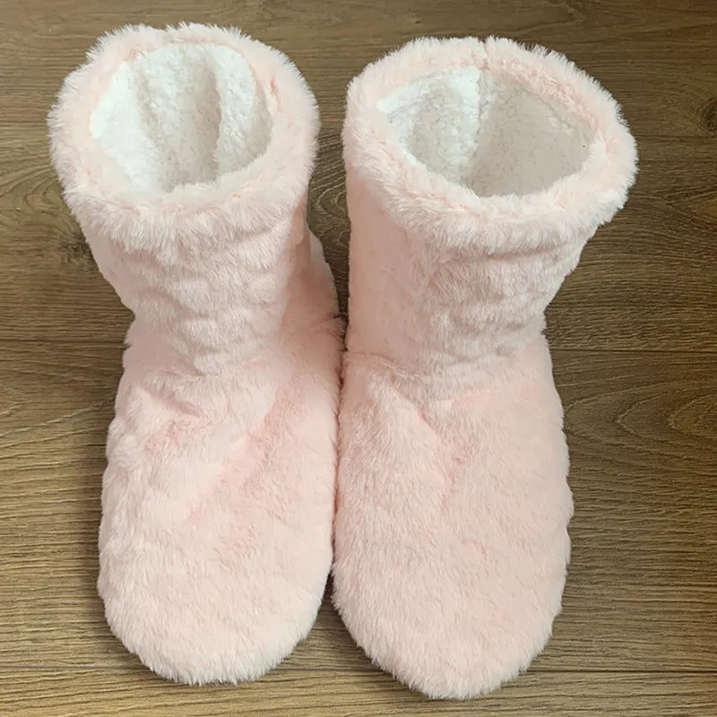 W&W Mode | Plüsch Hausschuh - gemütliche Fleece-Pantoffeln