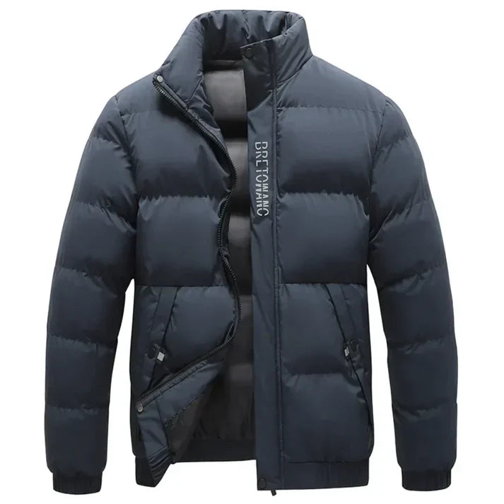 WW | Lässige Langärmelige Wattierte Jacke mit Taschen und Reißverschlüssen