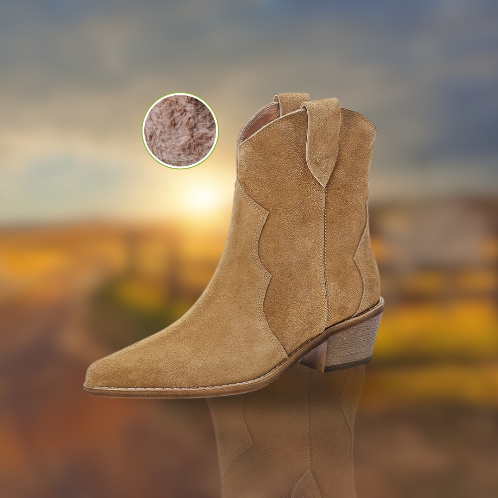 WW | Rindsleder Damen Wildleder Damen Stiefel Mit Absatz