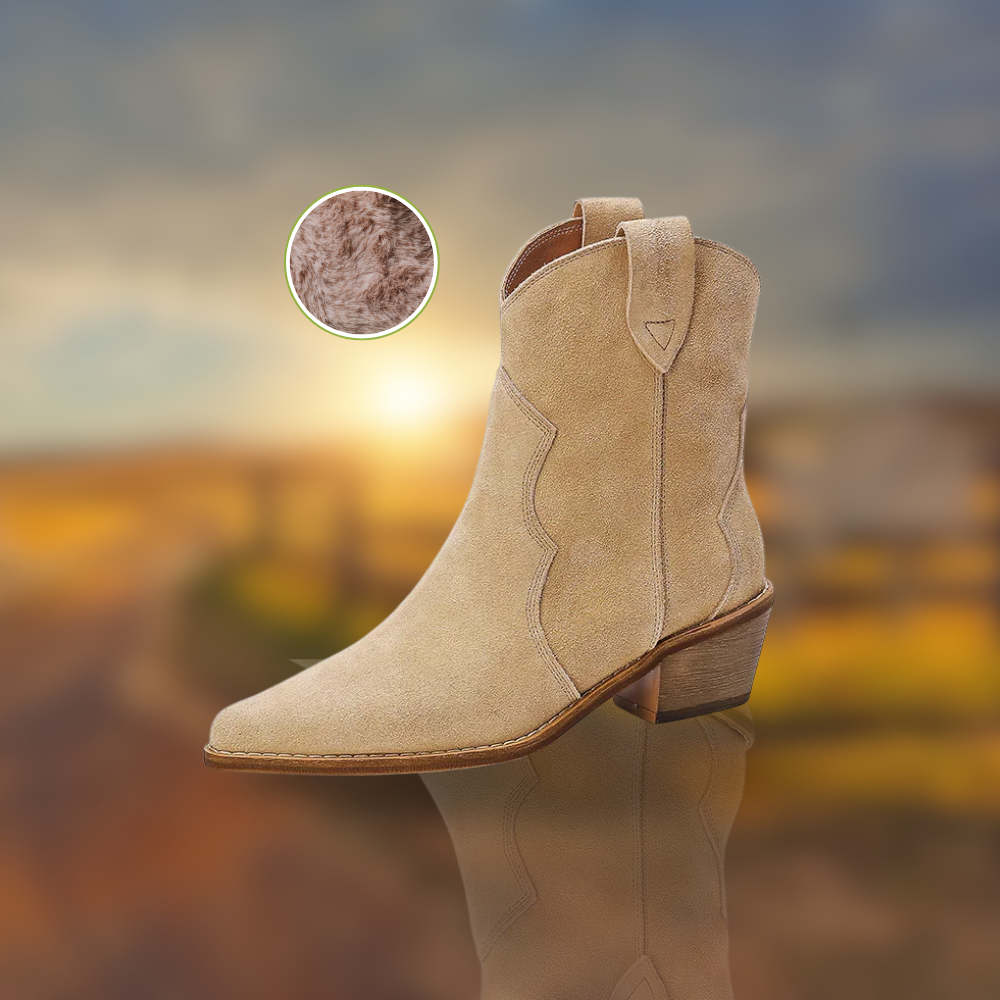 WW | Rindsleder Damen Wildleder Damen Stiefel Mit Absatz