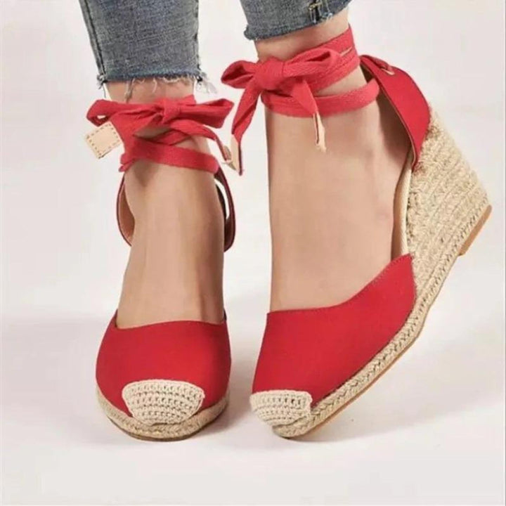W&W Mode | Einzelknopf Riemen, Seilstoff Sohle Espadrilles