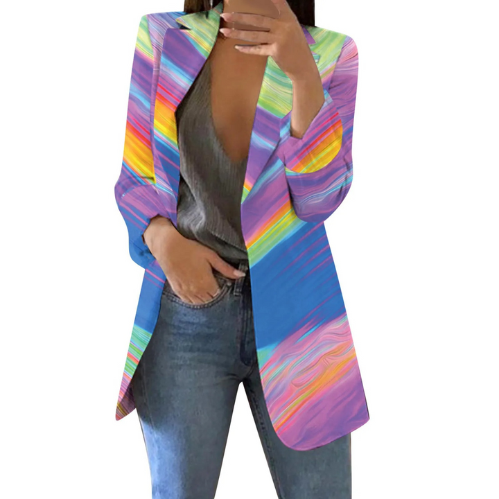 W&W Mode | Patch Aquarell Stil Damen Blazer